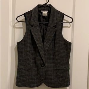 Gray Plaid Vest